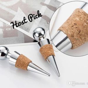 NWT Chrome And Cork Wine Stopper
